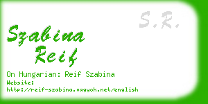 szabina reif business card
